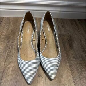 Old Navy Women's Gray Striped Heels